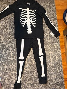 Adult Skeleton Pajama Set - Black and White Bone Print